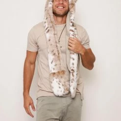 SpiritHoods LLC Siberian Snow Leopard Faux Fur Hood | Men's