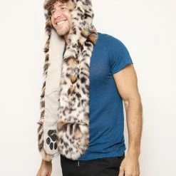 SpiritHoods LLC Clouded Leopard Faux Fur Hood | Men's