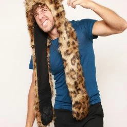 SpiritHoods LLC DAY TIME STYLE Javan Leopard Faux Fur Hood | Men's 12 SpiritHoods LLC DAY TIME STYLE Javan Leopard Faux Fur Hood | Men's