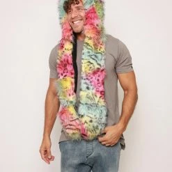 SpiritHoods LLC MENS Oaxaca Jaguar Collector Edition Faux Fur Hood | Men's