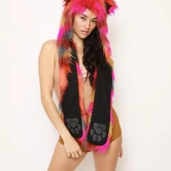 SpiritHoods LLC Calico Leopard Collector Edition Faux Fur Hood