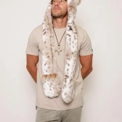 SpiritHoods LLC Siberian Snow Leopard Faux Fur Hood | Men's