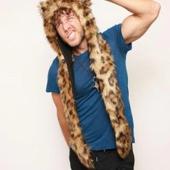SpiritHoods LLC DAY TIME STYLE Javan Leopard Faux Fur Hood | Men's