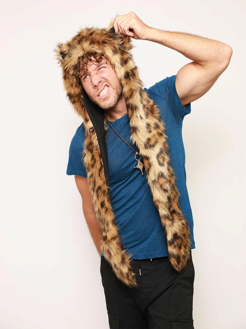 SpiritHoods LLC DAY TIME STYLE Javan Leopard Faux Fur Hood | Men's 2 SpiritHoods LLC DAY TIME STYLE Javan Leopard Faux Fur Hood | Men's