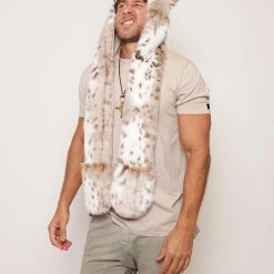 SpiritHoods LLC Siberian Snow Leopard Faux Fur Hood | Men's