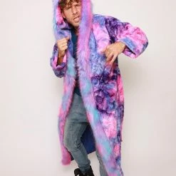 SpiritHoods LLC Cotton Candy Cat Classic Faux Fur Style Robe | Men's 21 SpiritHoods LLC Cotton Candy Cat Classic Faux Fur Style Robe | Men's