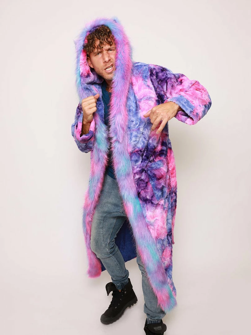 SpiritHoods LLC Cotton Candy Cat Classic Faux Fur Style Robe | Men's 10 SpiritHoods LLC Cotton Candy Cat Classic Faux Fur Style Robe | Men's
