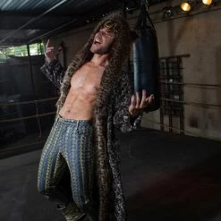 SpiritHoods LLC NIGHT TIME STYLE Savannah Cat Classic Faux Fur Style Robe | Men's