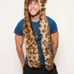 SpiritHoods LLC DAY TIME STYLE Javan Leopard Faux Fur Hood | Men's 10 SpiritHoods LLC DAY TIME STYLE Javan Leopard Faux Fur Hood | Men's
