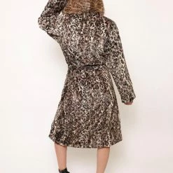 SpiritHoods LLC Savannah Cat Classic Faux Fur Style Robe | Women's NIGHT TIME STYLE
