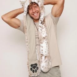 SpiritHoods LLC Siberian Snow Leopard Faux Fur Hood | Men's