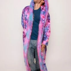 SpiritHoods LLC Cotton Candy Cat Classic Faux Fur Style Robe | Men's 22 SpiritHoods LLC Cotton Candy Cat Classic Faux Fur Style Robe | Men's