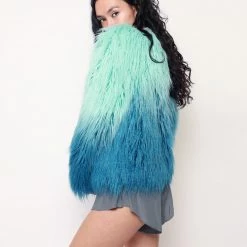 SpiritHoods LLC Sea Alpaca Faux Fur Bomber Jacket | Women's