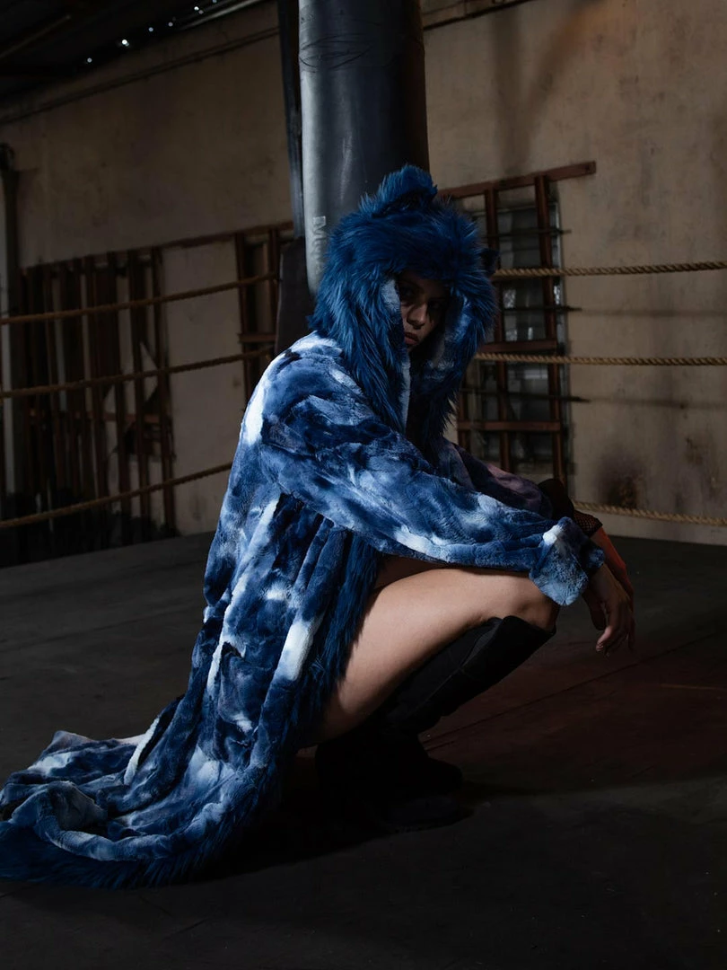 SpiritHoods LLC Water Wolf Classic Faux Fur Style Robe | Women's NIGHT TIME STYLE 8 SpiritHoods LLC Water Wolf Classic Faux Fur Style Robe | Women's NIGHT TIME STYLE