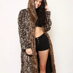 SpiritHoods LLC Savannah Cat Classic Faux Fur Style Robe | Women's NIGHT TIME STYLE