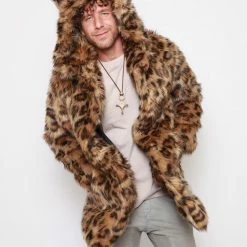SpiritHoods LLC Javan Leopard Classic Faux Fur Coat *Almost Purfect* | Men's NIGHT TIME STYLE