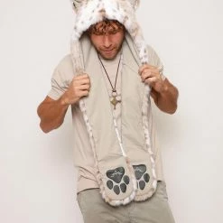 SpiritHoods LLC Siberian Snow Leopard Faux Fur Hood | Men's