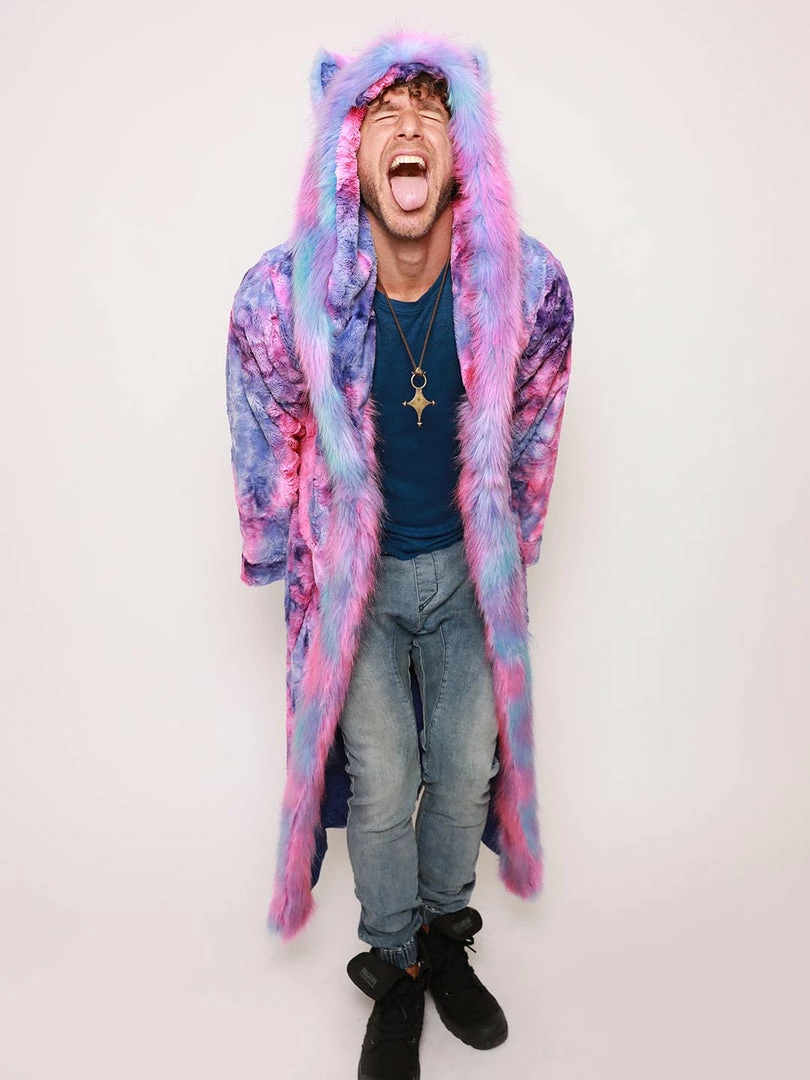 SpiritHoods LLC Cotton Candy Cat Classic Faux Fur Style Robe | Men's 5 SpiritHoods LLC Cotton Candy Cat Classic Faux Fur Style Robe | Men's