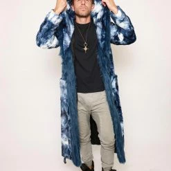 SpiritHoods LLC NIGHT TIME STYLE Water Wolf Classic Faux Fur Style Robe | Men's