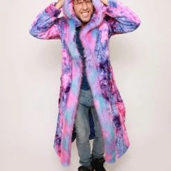 SpiritHoods LLC Cotton Candy Cat Classic Faux Fur Style Robe | Men's 17 SpiritHoods LLC Cotton Candy Cat Classic Faux Fur Style Robe | Men's