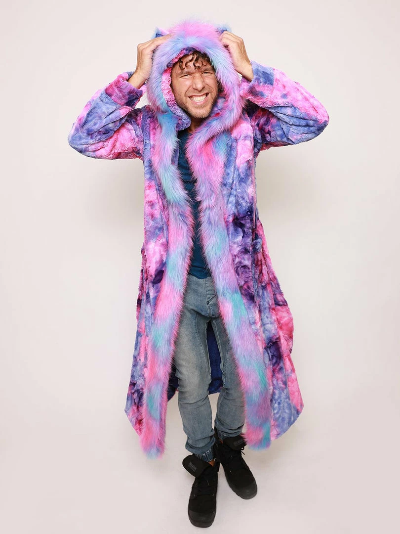 SpiritHoods LLC Cotton Candy Cat Classic Faux Fur Style Robe | Men's 6 SpiritHoods LLC Cotton Candy Cat Classic Faux Fur Style Robe | Men's