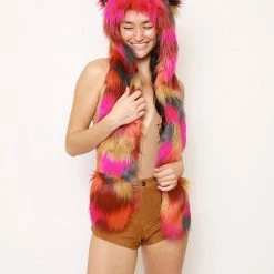 SpiritHoods LLC Calico Leopard Collector Edition Faux Fur Hood