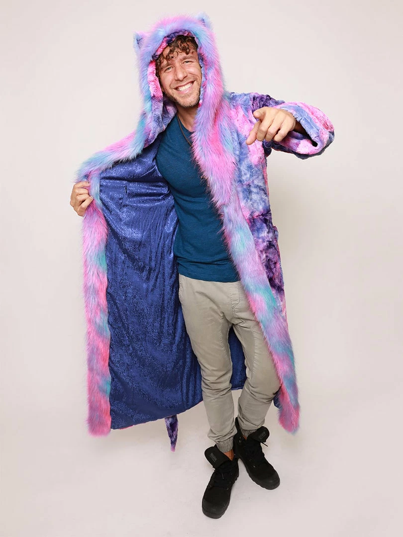 SpiritHoods LLC Cotton Candy Cat Classic Faux Fur Style Robe | Men's 8 SpiritHoods LLC Cotton Candy Cat Classic Faux Fur Style Robe | Men's