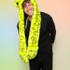 SpiritHoods LLC Neon Yellow Leopard Luxe Collector Edition Faux Fur Hood | Men's COLORFUL PARTY ANIMALS