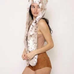 SpiritHoods LLC Siberian Snow Leopard Faux Fur Hood | Women's