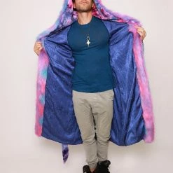 SpiritHoods LLC Cotton Candy Cat Classic Faux Fur Style Robe | Men's 14 SpiritHoods LLC Cotton Candy Cat Classic Faux Fur Style Robe | Men's