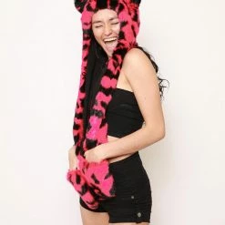 SpiritHoods LLC Pink Panther Collector Edition Faux Fur Hood | Women's COLORFUL PARTY ANIMALS