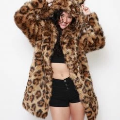 SpiritHoods LLC Javan Leopard Classic Faux Fur Coat *Almost Purfect* | Women's 14 SpiritHoods LLC Javan Leopard Classic Faux Fur Coat *Almost Purfect* | Women's