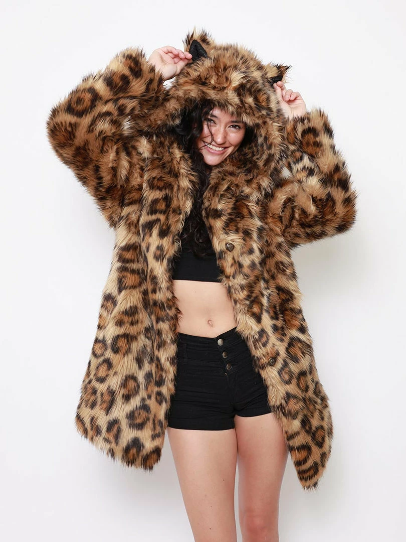 SpiritHoods LLC Javan Leopard Classic Faux Fur Coat *Almost Purfect* | Women's 7 SpiritHoods LLC Javan Leopard Classic Faux Fur Coat *Almost Purfect* | Women's
