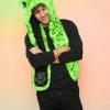 SpiritHoods LLC Neon Green Leopard Luxe Collector Edition Faux Fur Hood | Men's COLORFUL PARTY ANIMALS
