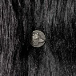 SpiritHoods LLC Black Wolf Plaid Hooded Faux Fur Coat | Women's