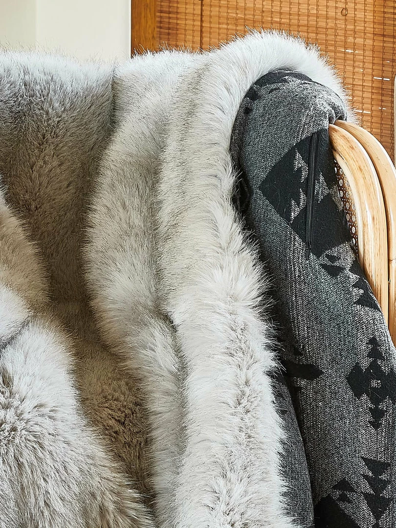 SpiritHoods LLC CUDDLE TIME Arctic Wolf Faux Fur Throw 7 SpiritHoods LLC CUDDLE TIME Arctic Wolf Faux Fur Throw
