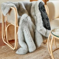 SpiritHoods LLC CUDDLE TIME Arctic Wolf Faux Fur Throw 12 SpiritHoods LLC CUDDLE TIME Arctic Wolf Faux Fur Throw