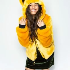 SpiritHoods LLC Golden Wolf Luxe Classic Bomber Jacket | Women's