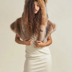 SpiritHoods LLC Coyote Luxe Collector Edition Faux Fur Shawl | Women's