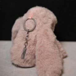 SpiritHoods LLC Bunny Faux Fur Keychain