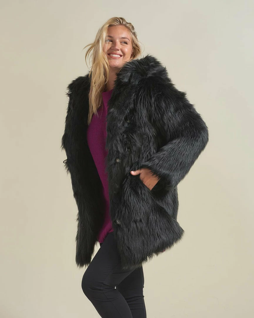 SpiritHoods LLC Black Wolf Classic Faux Fur Coat | Women's FESTIVAL 2 SpiritHoods LLC Black Wolf Classic Faux Fur Coat | Women's FESTIVAL