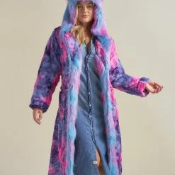 SpiritHoods LLC Cotton Candy Kitty Classic Faux Fur Style Robe | Women's NEW