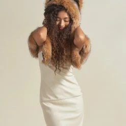 SpiritHoods LLC Coyote Luxe Collector Edition Faux Fur Shawl | Women's