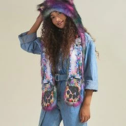 SpiritHoods LLC Artist Edition Lora Zombie Catzilla Faux Fur Hood | Women's DAY TIME STYLE 17 SpiritHoods LLC Artist Edition Lora Zombie Catzilla Faux Fur Hood | Women's DAY TIME STYLE