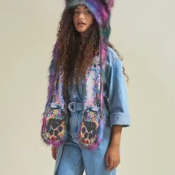 SpiritHoods LLC Artist Edition Lora Zombie Catzilla Faux Fur Hood | Women's DAY TIME STYLE 18 SpiritHoods LLC Artist Edition Lora Zombie Catzilla Faux Fur Hood | Women's DAY TIME STYLE