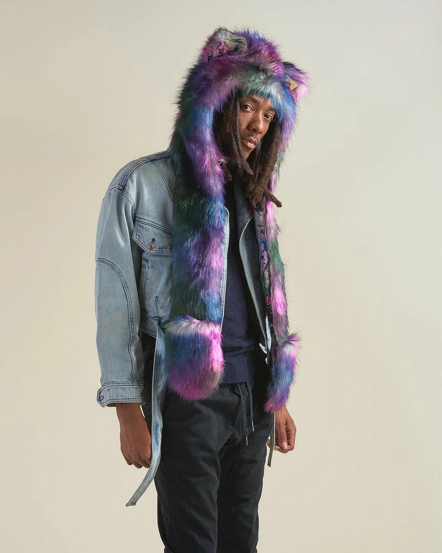 SpiritHoods LLC Artist Edition Lora Zombie Catzilla Faux Fur Hood | Men's DAY TIME STYLE 2 SpiritHoods LLC Artist Edition Lora Zombie Catzilla Faux Fur Hood | Men's DAY TIME STYLE