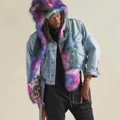 SpiritHoods LLC Artist Edition Lora Zombie Catzilla Faux Fur Hood | Men's DAY TIME STYLE 10 SpiritHoods LLC Artist Edition Lora Zombie Catzilla Faux Fur Hood | Men's DAY TIME STYLE