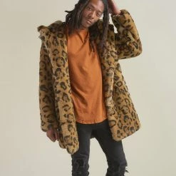 SpiritHoods LLC Jaguar Luxe Classic Faux Fur Coat | Men's NIGHT TIME STYLE