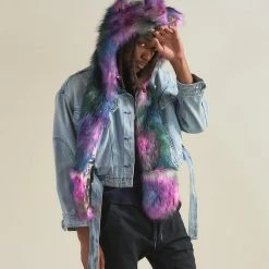 SpiritHoods LLC Artist Edition Lora Zombie Catzilla Faux Fur Hood | Men's DAY TIME STYLE 13 SpiritHoods LLC Artist Edition Lora Zombie Catzilla Faux Fur Hood | Men's DAY TIME STYLE