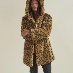 SpiritHoods LLC Jaguar Luxe Classic Faux Fur Coat | Men's NIGHT TIME STYLE